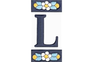 Merola Tile Sevillano Flora Address Letters L 2-1/8" x 4-3/8" Ceramic Wall Tile