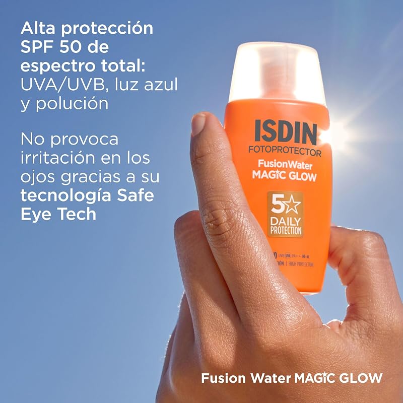Fusion Water MAGIC Glow SPF 50 50ML - Protetor solar facial com efeito Glow