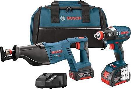 Bosch Clpk204 181 18v 2 Tool Combo Kit With Socket Ready Impact