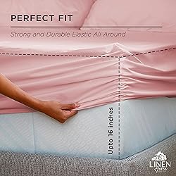 Linen Home 100% Cotton Percale Weave Fitted