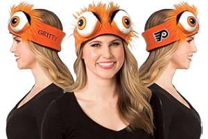 Rasta Imposta NHL’s Philadelphia Flyers Gritty Mascot Headband Hockey, Men and Women, One Size Fits Tweens to Adults, Orange
