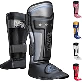 Farabi Sports Kids Muay Thai Shin Guards with Instep Protection, Kickboxing Shin Pads for MMA, Muay Thai &amp; Martial Arts