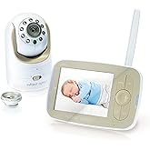 Infant Optics DXR-8 480p Video Baby Monitor, Non-WiFi Hack-Proof FHSS Connection, Interchangeable Lenses, Pan Tilt Zoom, LED 