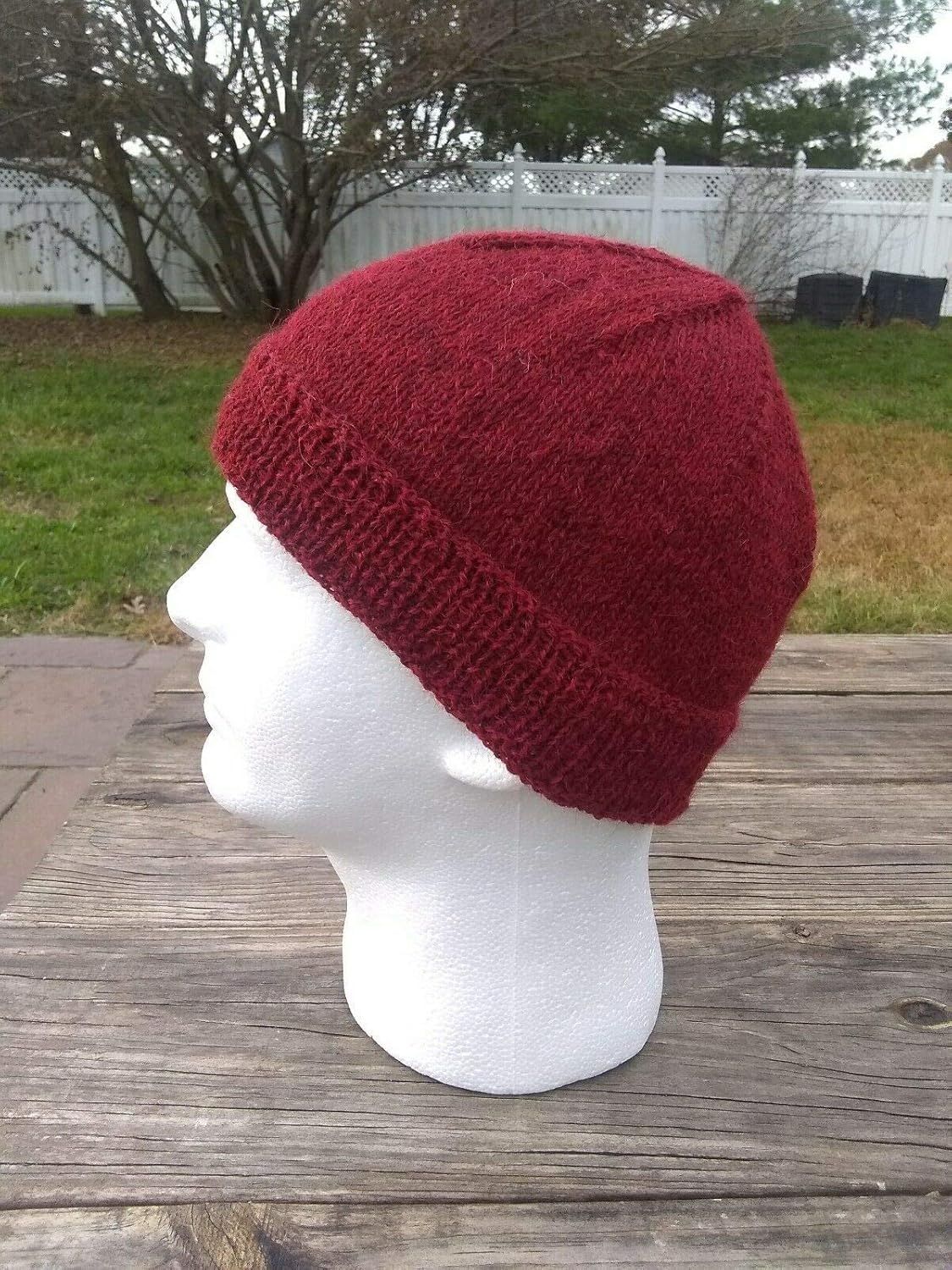 mens red wool hat