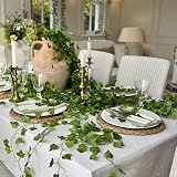 CQURE Ivy Garland 12 Pack Silk Ivy Vine Foliage 84ft Wedding Garden Decor view 5