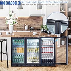 BODEGACOOLER Back Bar Cooler With 3 Glass