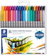 Staedtler 3200 TB36 Design Journey Double-Ended Fibre-Tip Pens 36 Pack