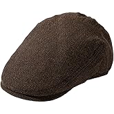 TOP-EX XL/XXL Wool Tweed Newsboy Flat Cap for Men Winter Fashion Ivy Cap Gatsby Golf Hat Satin Lined