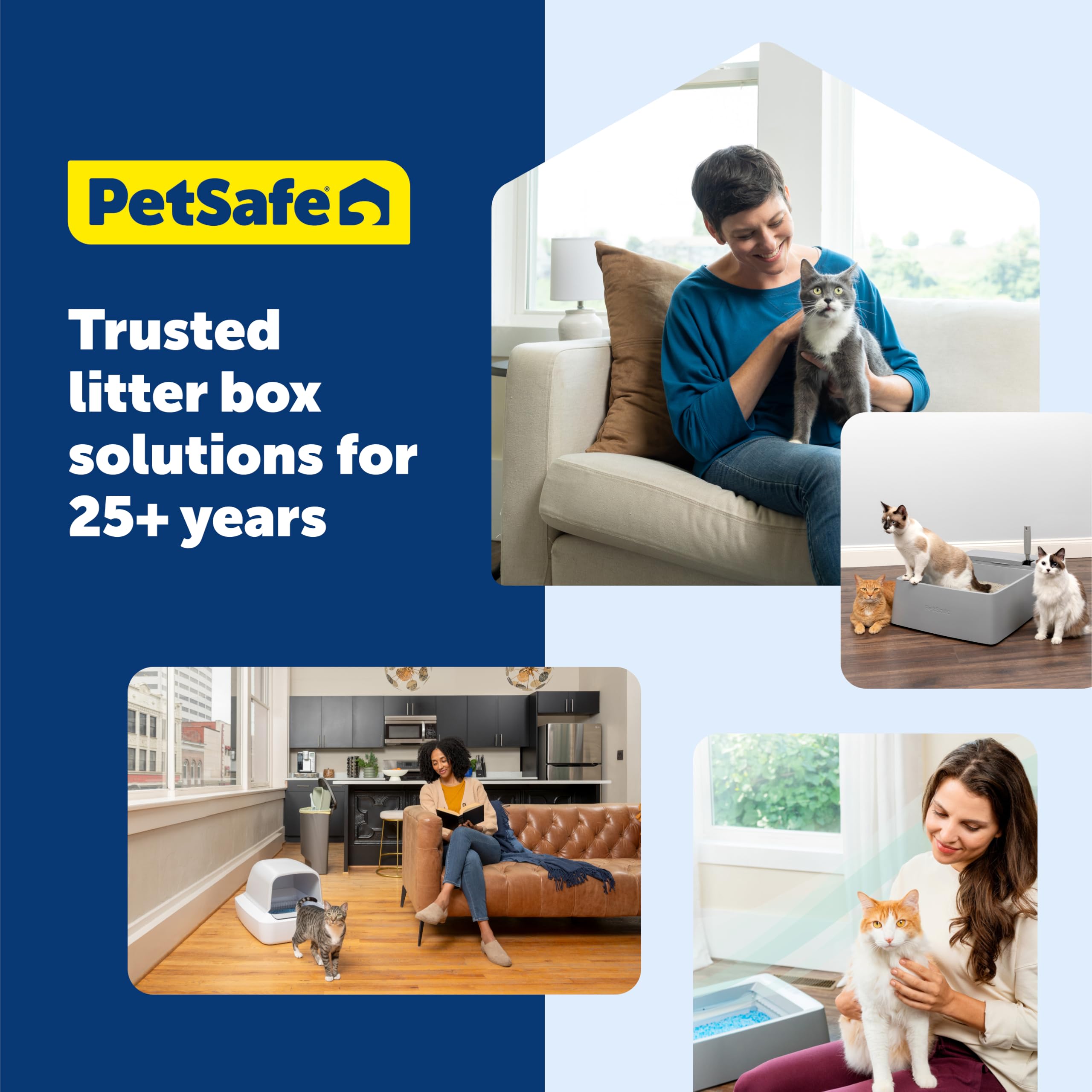 PetSafe ScoopFree Crystal Pro Self-Cleaning Automatic Litter Box - Uncovered Motion-Sensing Cat Box with Integrated Health Counter & App - Includes 1 Disposable Crystal Litter Tray - View 7
