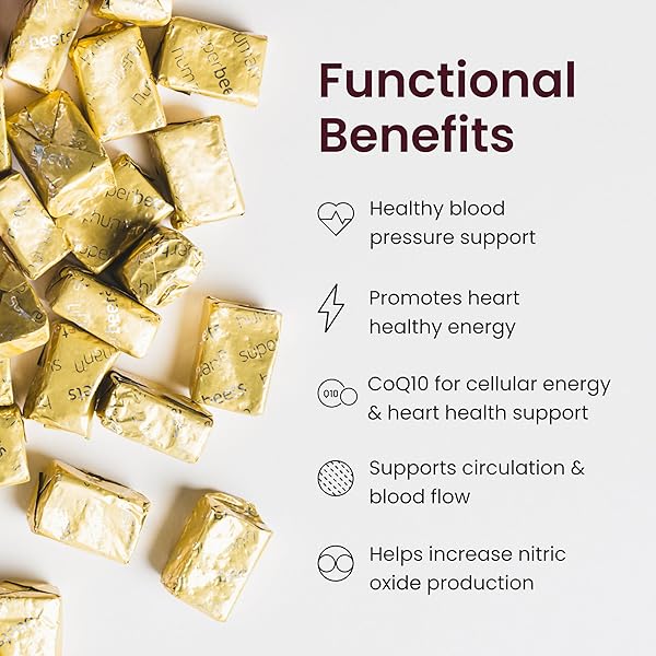 HUMANN SUPERBEETS HEART CHEWS ADVANCED – 100MG OF COQ10 PLUS BEETROOT & GRAPE SEED EXTRACT, 60 COUNT