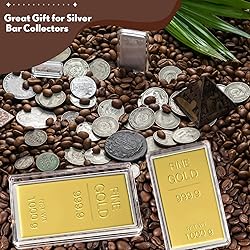 Ctosree 20 Pcs 10 oz Silver Bar Case 10 oz Clear