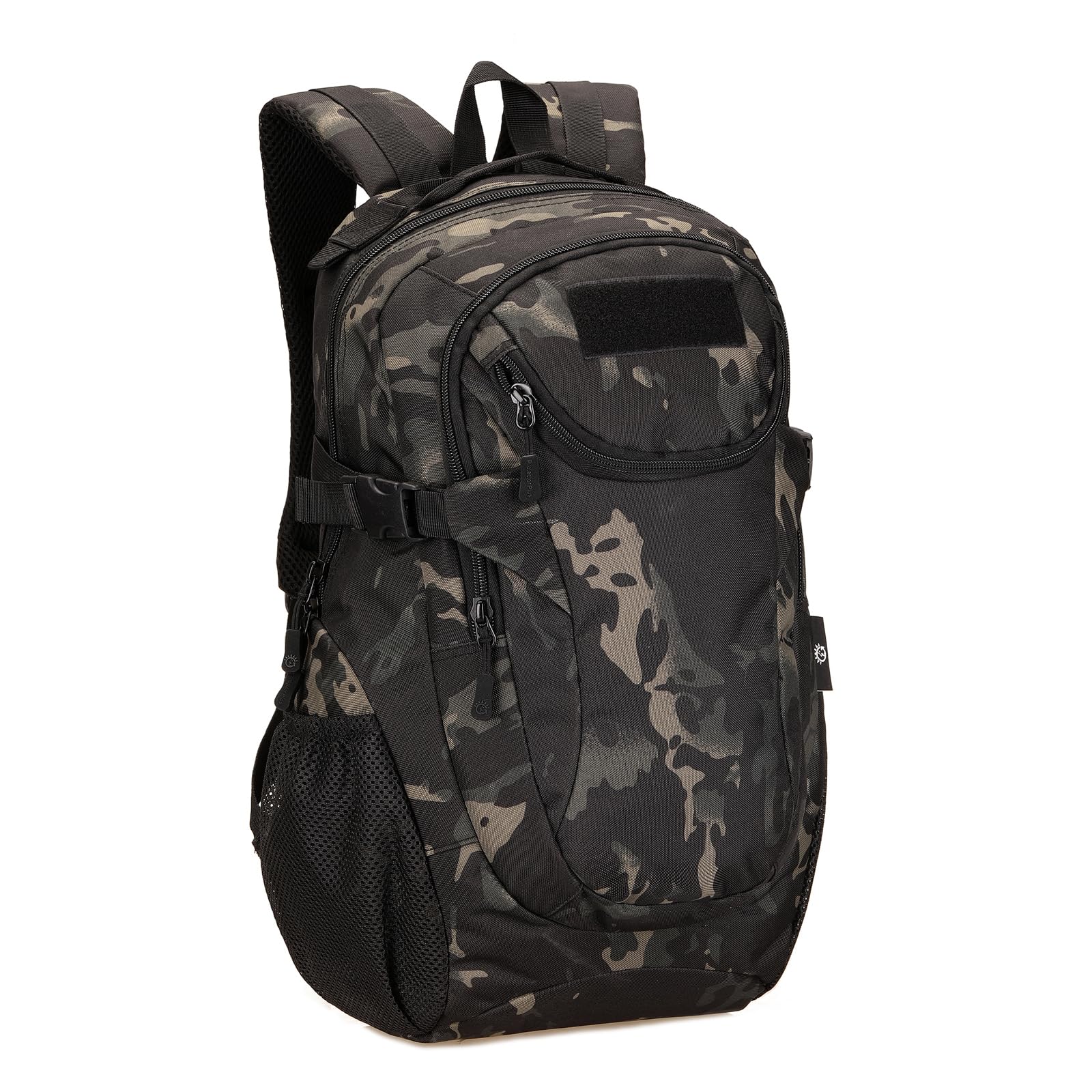 HUNTVP 25L Tactical Military Backpack Small Daypack Molle Rucksack Army Assault Backpack School Bag for Camping Hiking Hunting Trekking (Camo-25L)