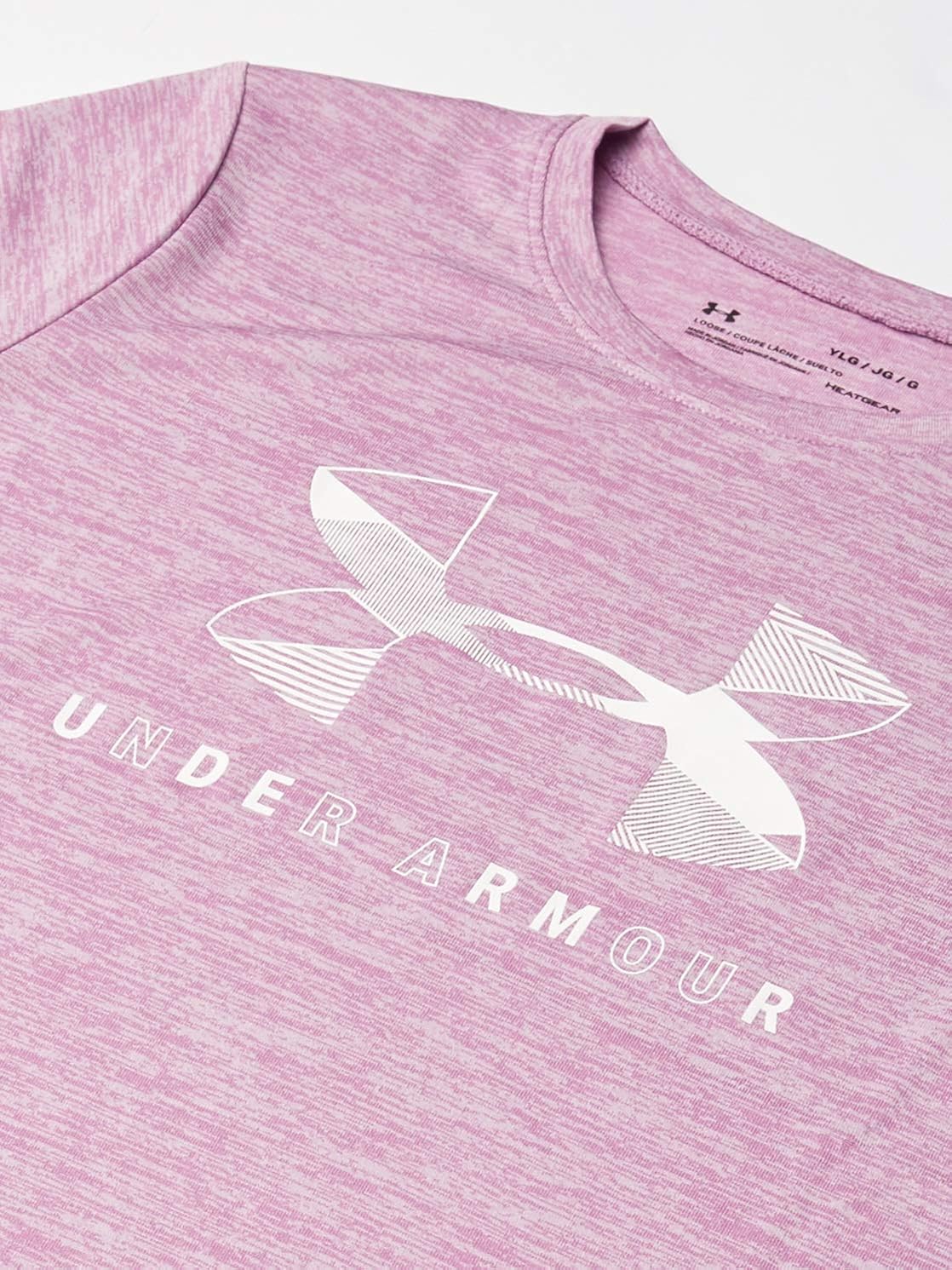 Under Armour Girls Big Logo Twist Short Sleeve Training Workout T-Shirt: Clothing