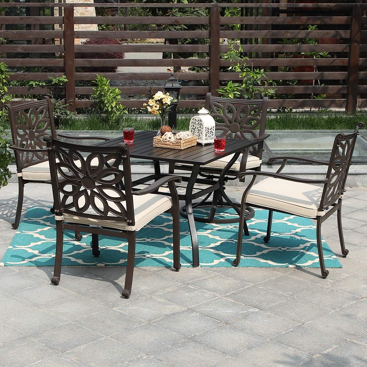 Best 3 piece cast aluminum dining set