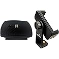 DaVoice 43mm Tripod Quick Release Plate Replacement for Torjim AX60, Endurax ETR66, Victiv T72, UBeesize TR60 Jolican Zomei Q111 Mactrem PT55 + 360 Rotate Tripod Phone Mount, Compatible with iPhone