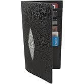 Yoder Leather Company Stingray Checkbook Wallet (Black)