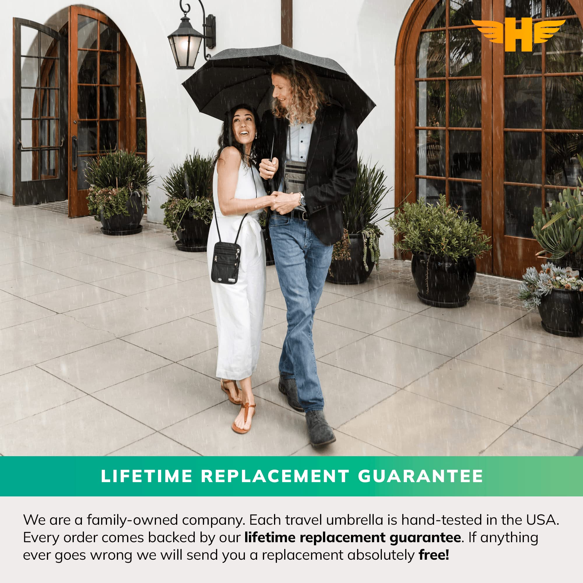 Hero Travel Supply HERO Travel Umbrella – Windproof, Compact and Portable