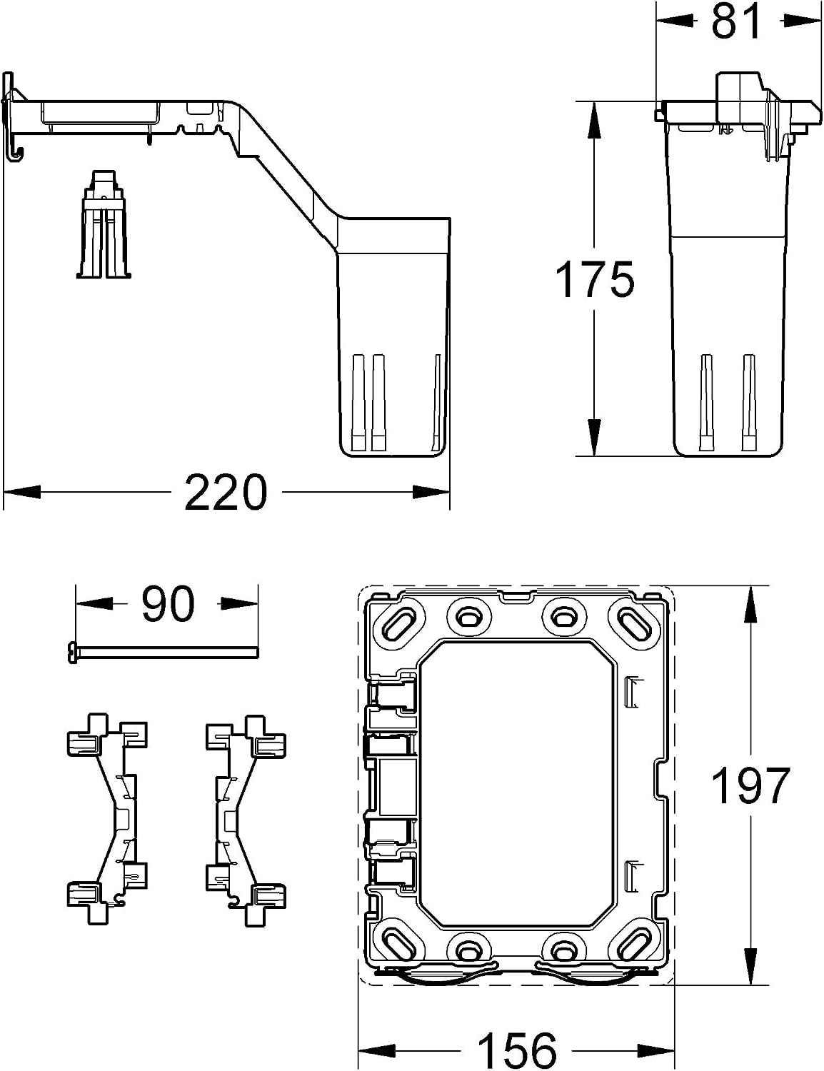 GROHE Dual Flush Valve Set 38967000, Silver - Image 3