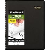 AT-A-GLANCE Planner 2026-2027 Monthly Academic 18-Month July-December Calendar Notebook, 7" x 8-3/4", Black (7012705)