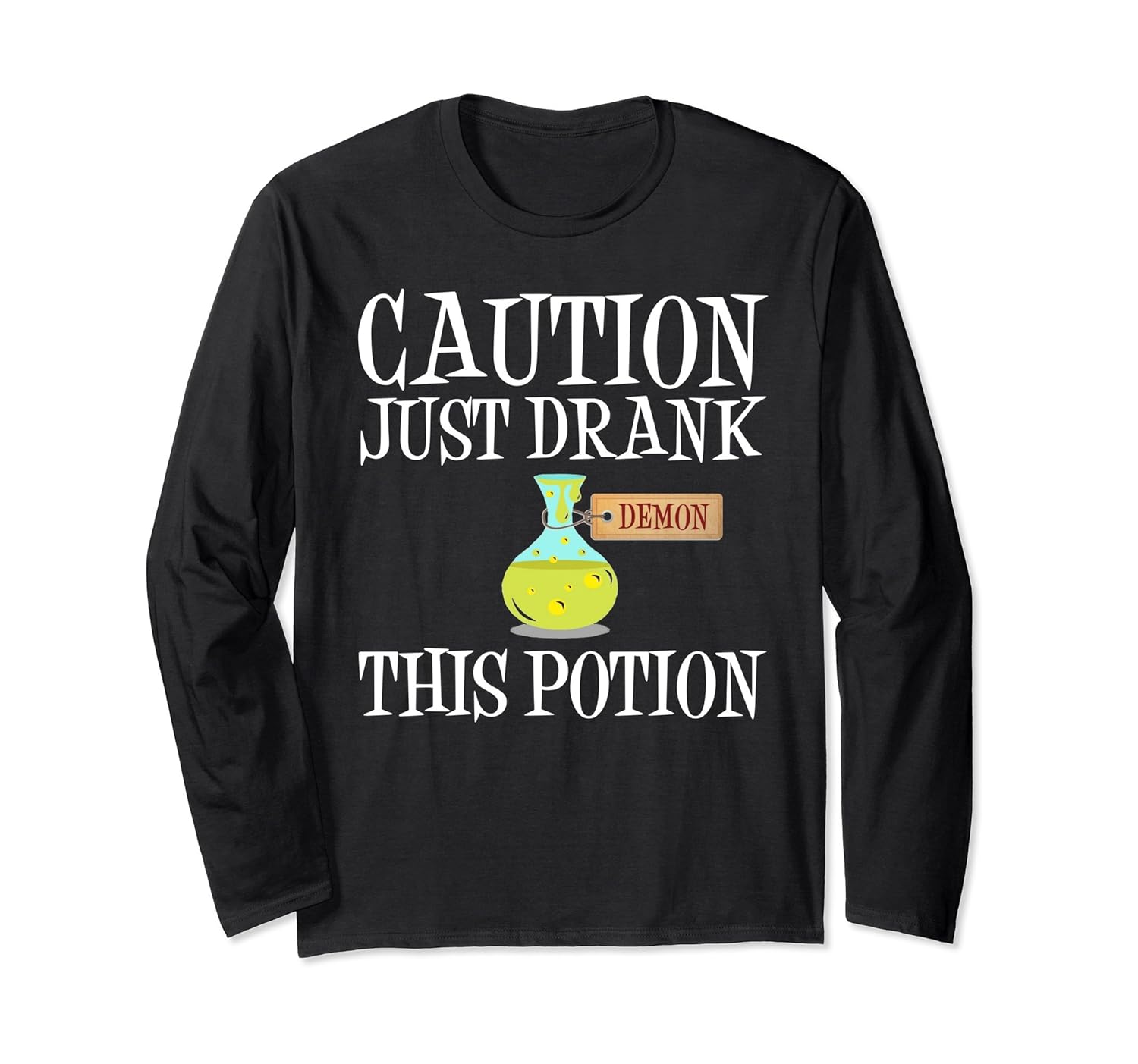 Funny Halloween Long Sleeve | Scary Demon Potion Costume-Rose