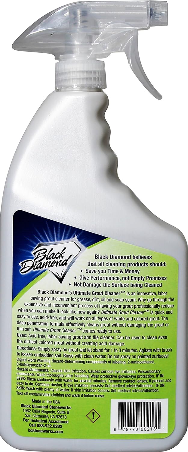 Ultimate Grout Cleaner: Best Cleaner for Tile, Ceramic, Porcelain, Marble Acid-Free Safe Deep Cleaner & Stain Remover for Even The Dirtiest Grout. (1-Quart) - Tile Cleaners - 