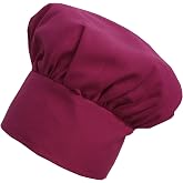 CHEFSKIN Hot Pink Fuchsia Chef Mushroom Hat Adults Adjustable