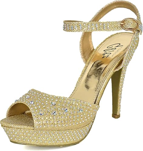 gold evening shoes uk