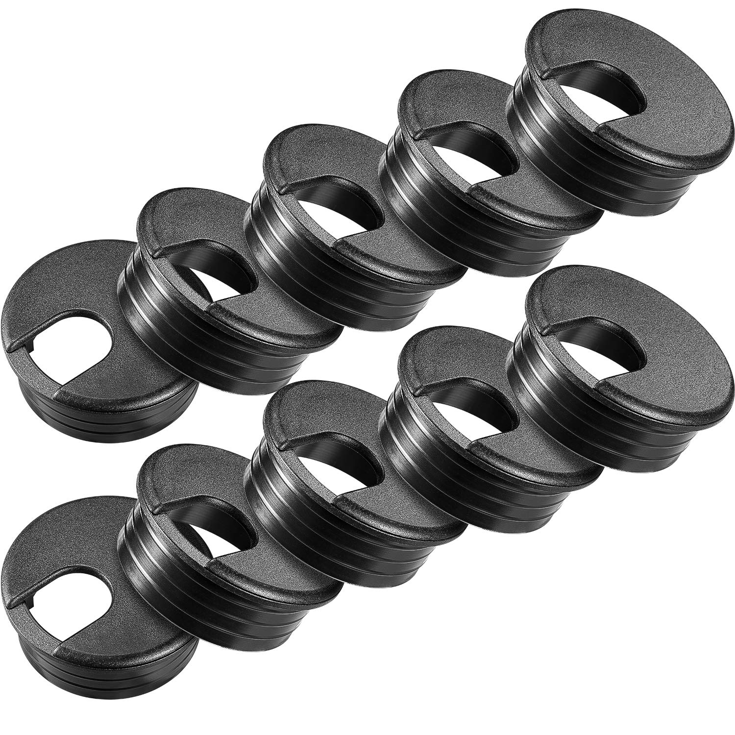 PC Computer Desk Plastic Grommet Cord Tidy Cable Hole Cover Organizers