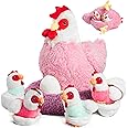 XYHQYB Chicken Stuffed Animal Plush Toy, 9 in 1 Egg Laying Hen with Zippered Belly for Kids, Mommy Hen with Baby Chicks and Coop for Boys Girls Birthday Easter Basket Stuffers