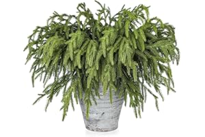 Artgar 12 Pcs Pine Branches - 18 Inch Artificial Green Pine Stem - Real Touch Christmas Greenery Pines Branches for DIY Flower Arrangement Home Indoor Christmas Decor