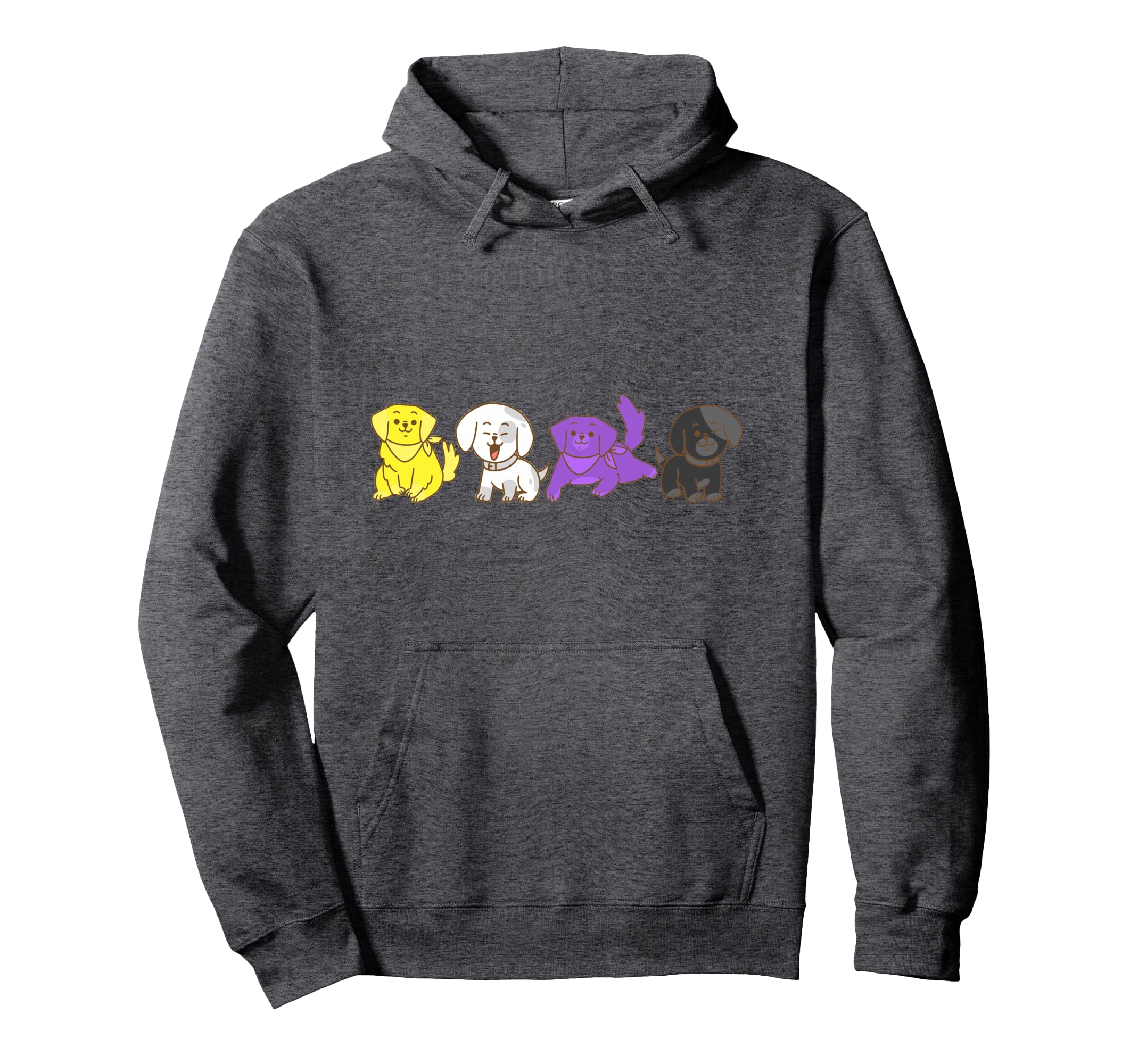 Non-Binary Dogs LGBTQ Pullover Hoodie