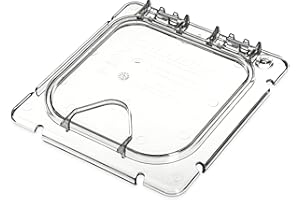 Carlisle FoodService Products CFS CM10318Z07 Coldmaster EZ Access Lid, 1/6 Size, 0.9" Height, 7" Width, 6.5" Length, Polycarbonate (PC), Clear (Pack of 2)