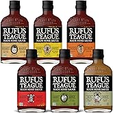 Rufus Teague Sweet BBQ Sauce Gift Set, Ultimate Variety Pack for Grilling and Marinating, 6 Flavor Collection, Ideal BBQ Gifts for Men Who Love Grilling
