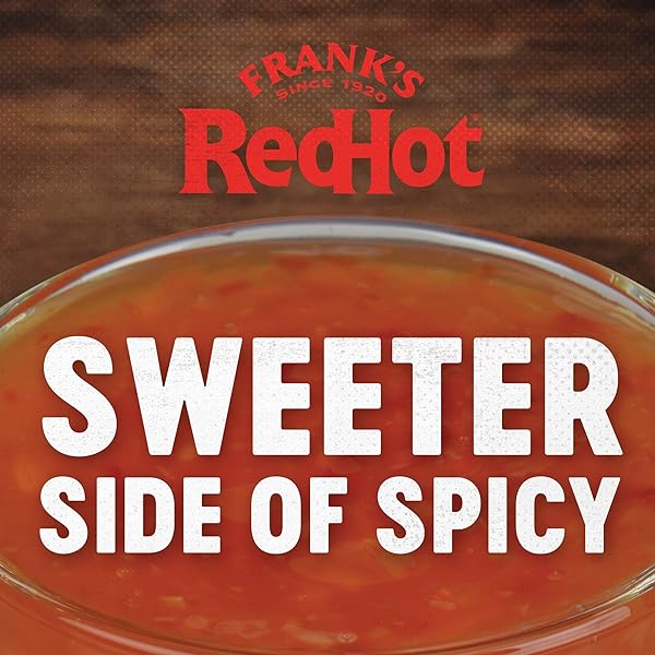 FRANK’S REDHOT SWEET CHILI SAUCE, 0.5 GAL – ONE HALF GALLON BULK CONTAINER OF SWEET CHILI HOT SAUCE FOR WINGS, PIZZA, SANDWICHES, STIR FRY, AND MORE