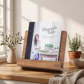 Beautiful Cookbook Stand for Your Kitchen Counter - Solid Wood, Fits iPad | Easily Keeps Cook or Recipe Books Open for Convenient Cooking - Fits Your Tablet and Enhances Any Kitchen Decor
