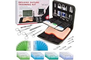 SimCoach Suture Practice Kit(48 Pcs), Suture Kit for Student Training Use Only, Complete Suture Training Tool Kit, Suture Pad for Education Use Only