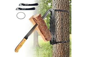 VDSFAND 3-in-1 Wall Mounted Kindling Splitter for Wood Portable Metal Manual Fire Wood Kindling Splitter Hand Sturdy Firewood Cutter Heavy Duty Firewood Log Splitter Crackers Wedge for Indoor or Outdoor
