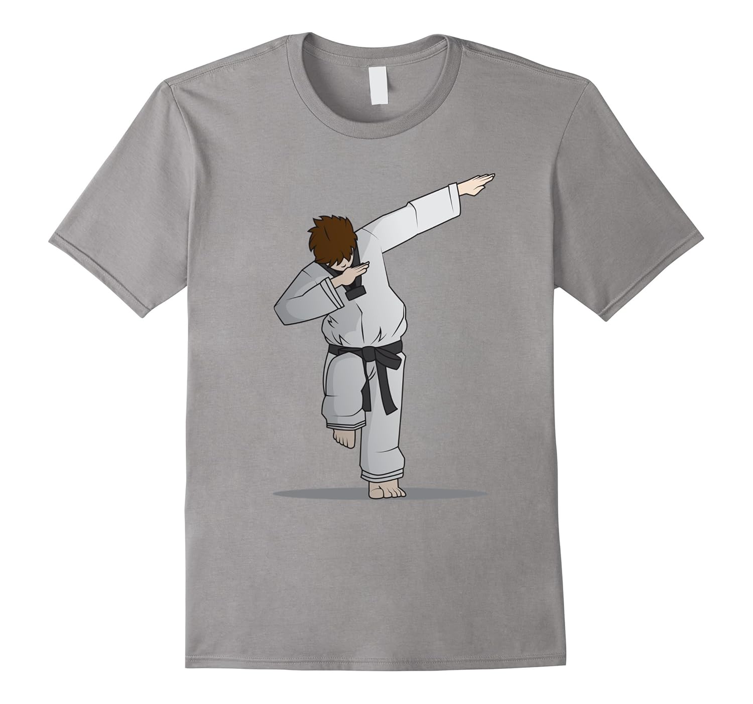 Dabbing Martial Art Fighter - Promoted To Black Belt T-Shirt-Rose