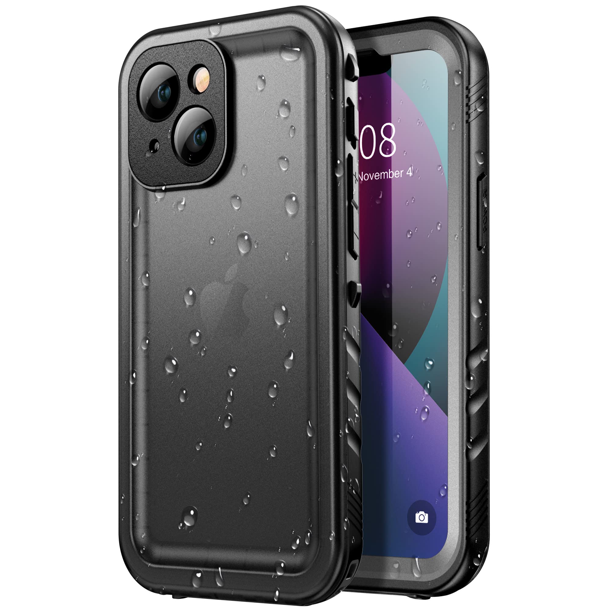 Photo 1 of SPORTLINK for iPhone 13 Mini Waterproof Case - Full Body Shockproof Dustproof Phone Screen Protector Rugged Waterproof Case for iPhone 13 Mini 5.4 Inches Black