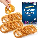 SOL 220pk Elastic Bands 8cm Thick Brown For Office Bundling Papers Organizing view 7