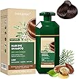 SHIHUANUO Hair Dye Shampoo 3 in 1 for Gray Hair Coverage, Herbal Ingredients Natural Shampoo Hair Dye for Women & Men/Ammonia-Free 520ml(Brown)