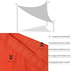 Jneaicn Shade Sail Waterproof Sun Canopy Triangle