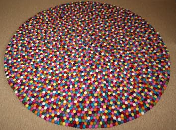 Handgefilzter Design Filzkugel Teppich Filz Teppich Rund 140cm