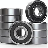 10 Pack 6303-2RS Double Rubber Seal Deep Groove Ball Bearings, Pre-Lubricated and Stable Performance and Cost Effective Ball Bearings (6303-RS)