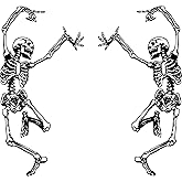 Skeleton Skull Stickers Trippy Grateful Steal Your face Rock Band Dancing for Car Halloween Car Decals Laptop Windows Truck and More Vinyl Pack of 2 Large Dancing Skeletons (6 inches) Combo
