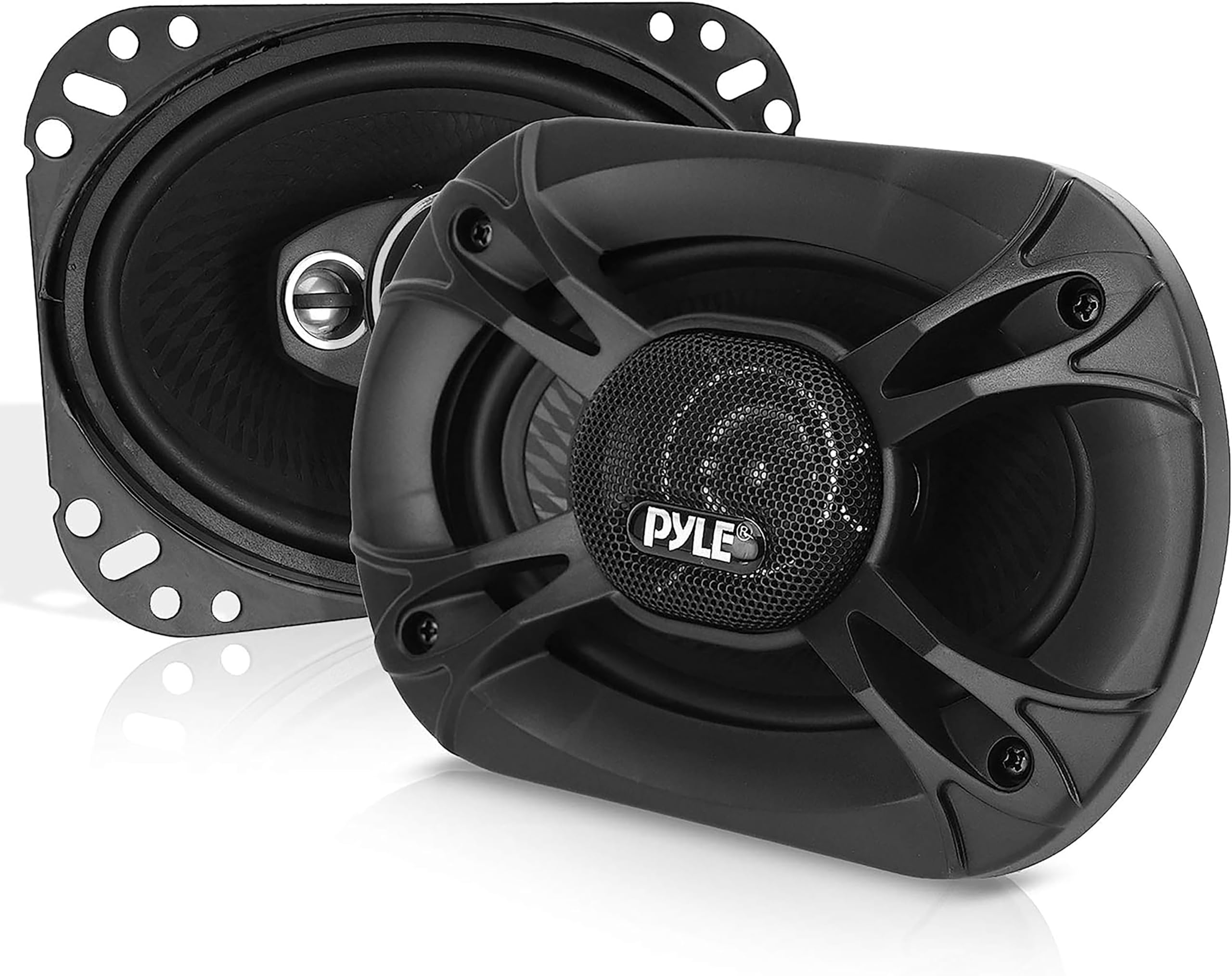 Pyle 3-Way Universal Car Stereo Speakers - 300W 5”x7” Triaxial Loud Pro Audio Car Speaker Universal Quick Replacement Component Speaker Vehicle Door/Side Panel Mount Compatible PL5173BK (Pair),black