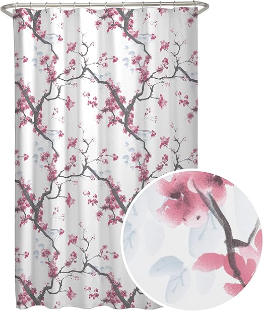 Amazon Com Maytex Cherrywood Blossom Fabric Shower Curtain Multi