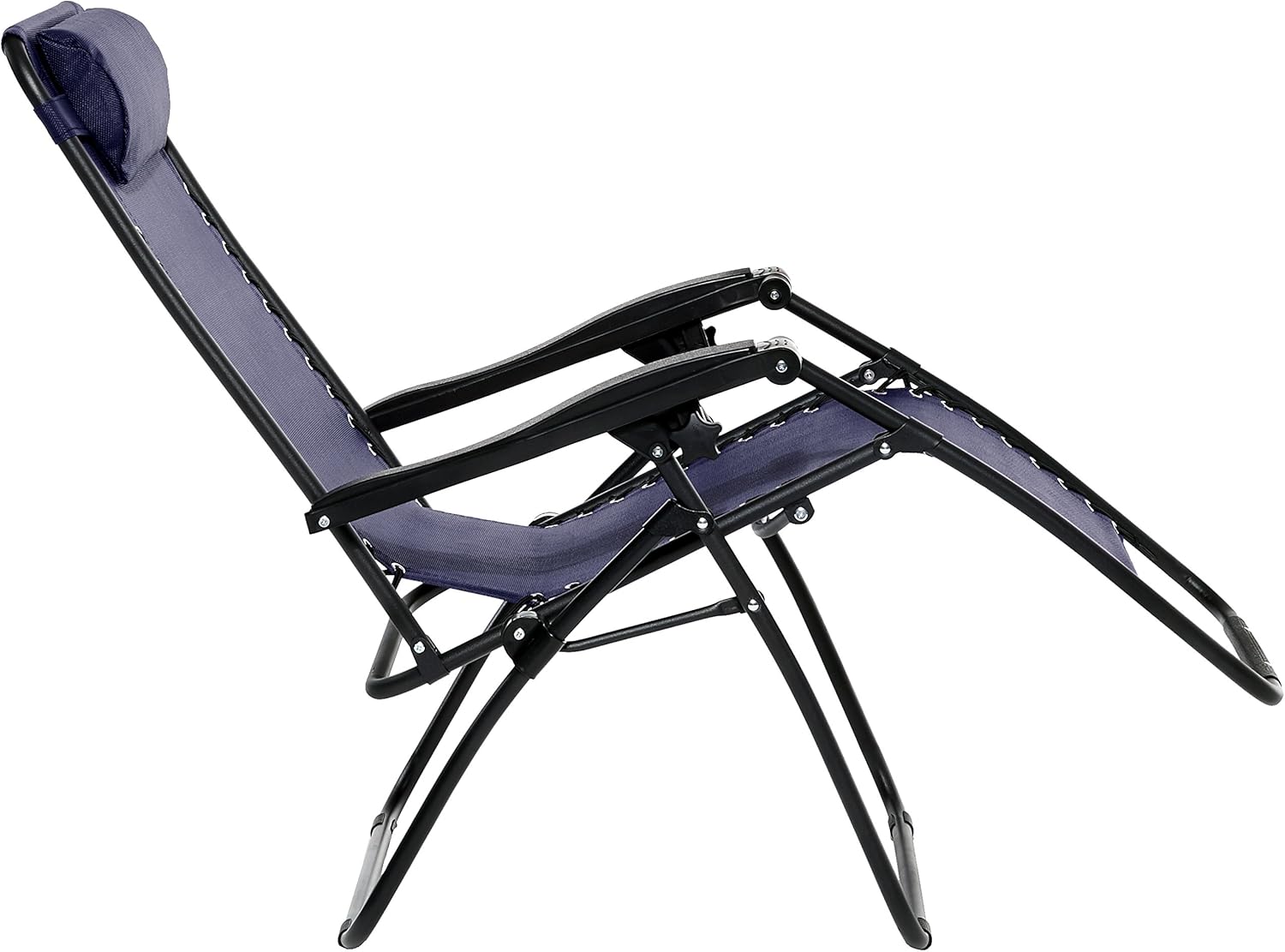 Basics Outdoor Zero Gravity Lounge Folding Chair, Navy Blue: Kitchen & Dining