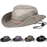 Obling Sun Hat for Men Women, Fishing Hat UPF 50 Wide Brim Bucket Hat Safari Boonie Hat