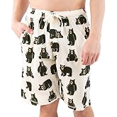 Lazy One Pajama Shorts for Men, Men's Pajama Bottoms, Shorts with Pockets | Soft Lounge Shorts, 100% Combed Cotton Mens Pajamas, Elastic Waistband, Adjustable Drawstring, Lightweight, Two Roomy Pockets